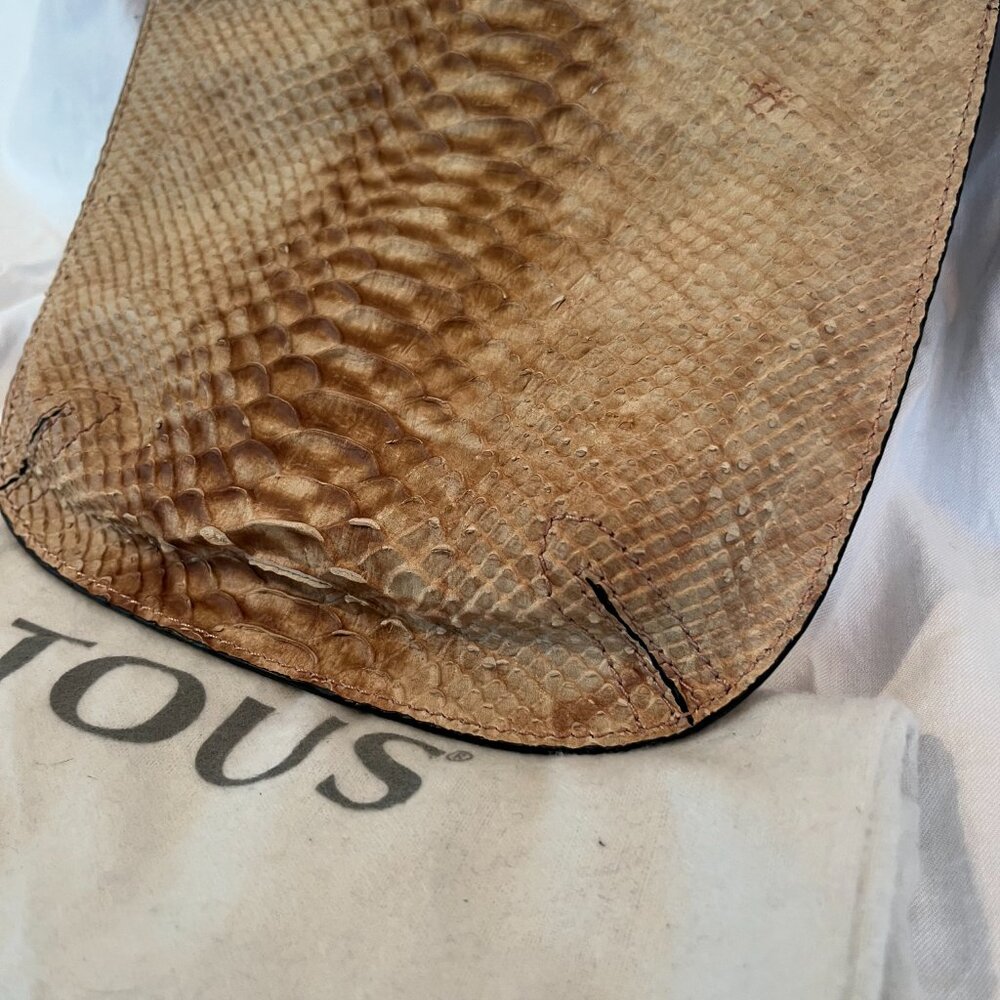TOUS --  Python Crossbody Bag -- Gold Chain -- Animal Print -- Dust Bag - Picture 5 of 10
